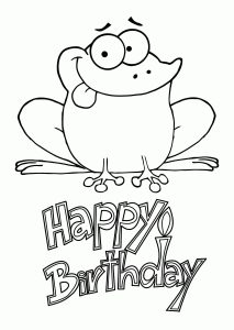Printable Coloring Page * Happy Birthday Card