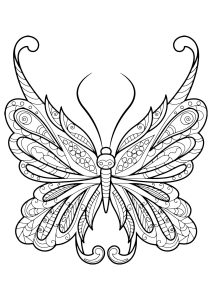 Пеперуда * Картинка за оцветяване