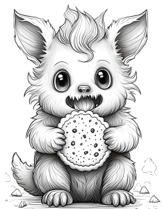 Página para Colorear del Monstruo de las Galletas * Imprimible