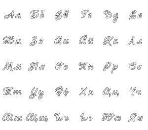 Букви за принтиране – Големи и малки ръкописни букви от българската азбука