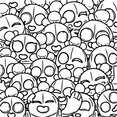 Кактус от Брол Старс * Картинка за принтиране и оцветяване