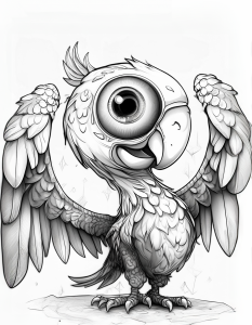Página para Colorear de un Lorito para Imprimir