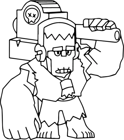 Франк от Брол Старс * Картинка за принтиране и оцветяване