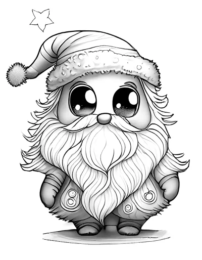 Джудже * Коледна картинка за оцветяване