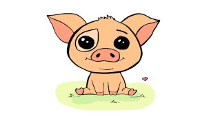 Как се рисува прасенце