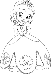 Página para Colorear Imprimible de una Niña Pequeña