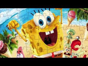 Пъзел СпонджБоб плажно парти 😍