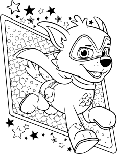 Paw Patrol Superhero * Printable Coloring Page