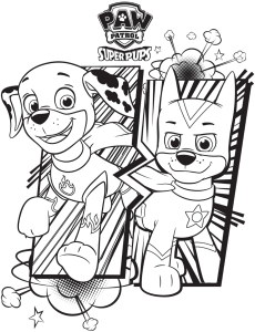 Paw Patrol Super Pups * Printable Coloring Page