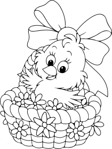 Пиленце в кошничка