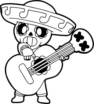 Поко от Брол Старс * Картинка за принтиране и оцветяване