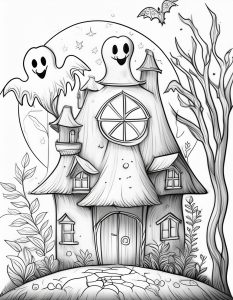 Haunted House * Printable Coloring Page