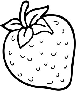 Página para Colorear Imprimible de Fresa