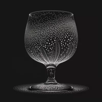 Рисунка на чаша на черен фон