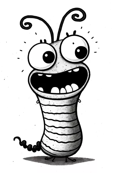 Рисунка на червей