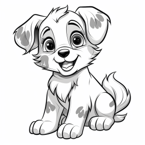 Ausmalbild eines Alabai-Welpen zum Ausdrucken