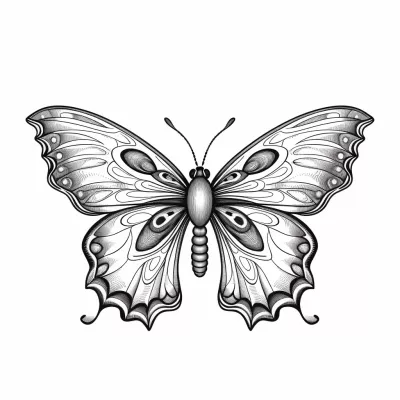 Ausmalbild einer Schmetterling zum Ausdrucken