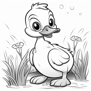 Ördek yavrusu * Boyama çizimi