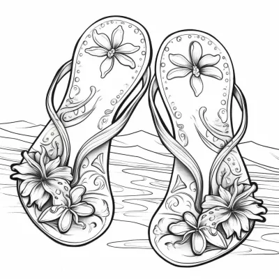 Джапанки * Лятна рисунка за оцветяване