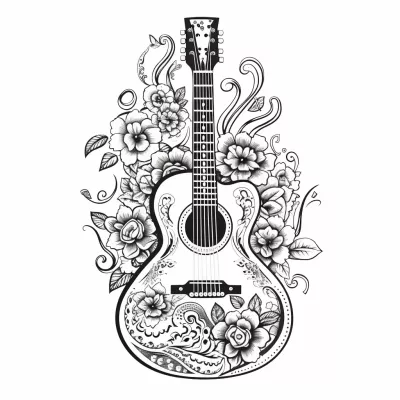 Китара * Рисунка за оцветяване