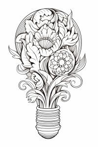Page de coloriage imprimable de Bouquet de Fleurs