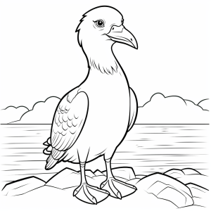 Чайка * Лятна рисунка за оцветяване