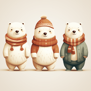 Kutup ayıları * Noel çizimi