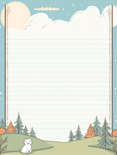 Страница с редове * Гора и малко вълче