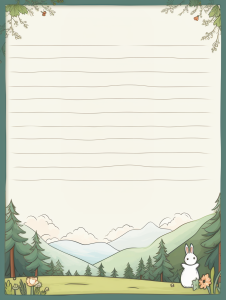 Satırlı sayfa * Tavşan