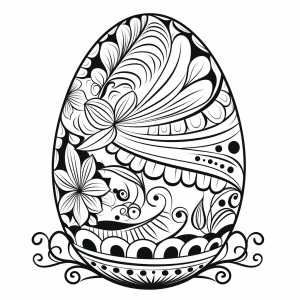 Œuf de Pâques à colorier