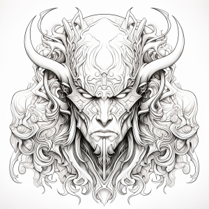 Page de Coloriage à Imprimer d’un Héros de Jeu Fantasy