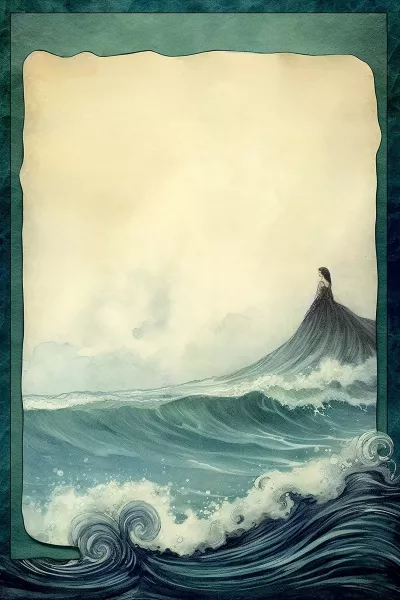 Цветна страница за писане * Морска вещица * Без редове