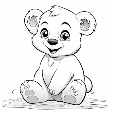 Bebek Ayı boyama sayfası