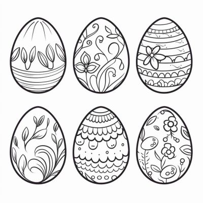 Картинка за оцветяване на Великденски яйца