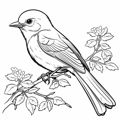 Kuş boyama sayfası