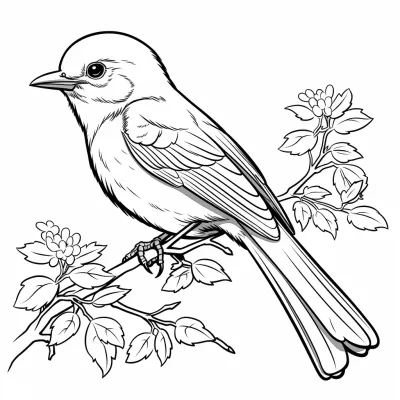 Картинка за оцветяване на Птица