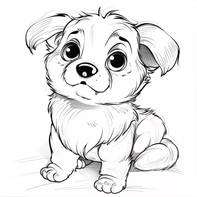 Картинка за оцветяване на бебе алабай