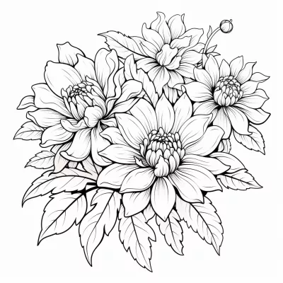 Картинка за оцветяване на Цветя
