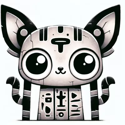 Картинка за принтиране и оцветяване на Коте с йероглифи