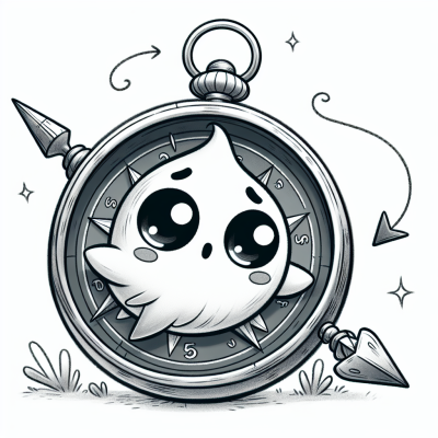 Page de Coloriage Imprimable de Boussole Magique