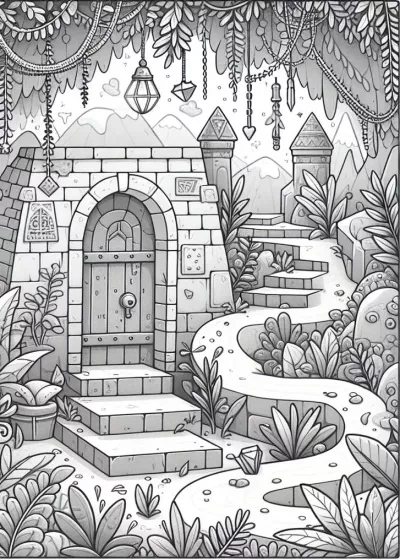 Картинка за принтиране и оцветяване на таен зъмък