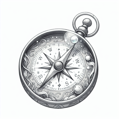 Page de Coloriage Imprimable de Boussole