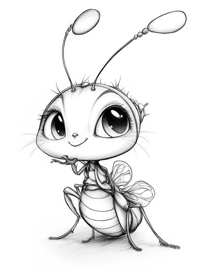 Картинка за оцветяване на сладичка муха