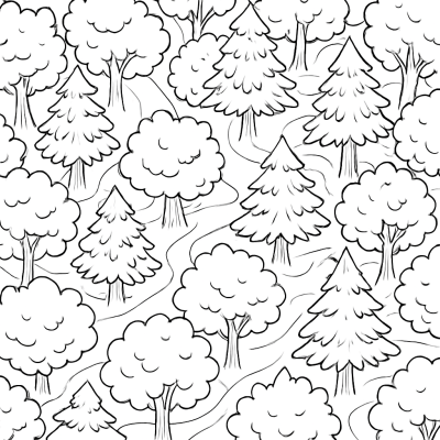 Лес с высоты птичьего полета * Изображение, которое можно распечатать к Дню посадки деревьев