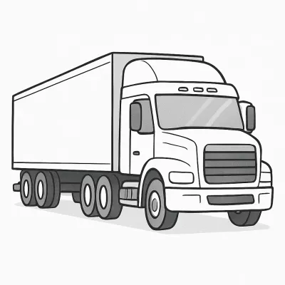 Big Truck on the Road – Free Coloring Page