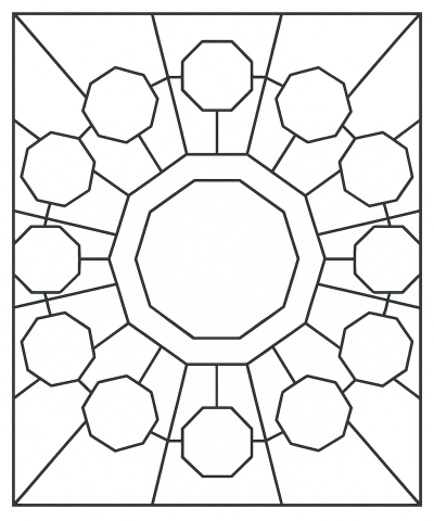 Page à colorier Octagon Radiance – Art géométrique inspiré des mandalas