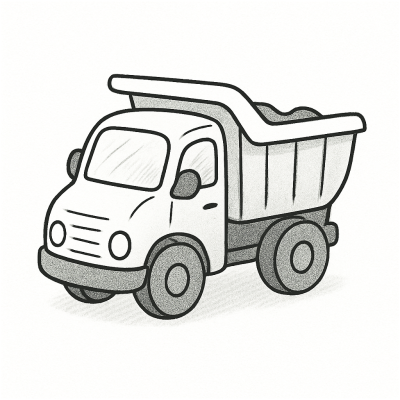 Рисунок грузовика для раскрашивания