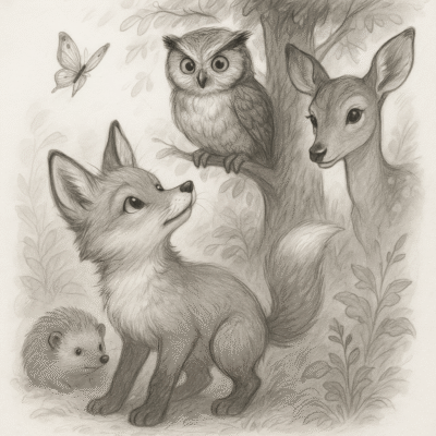 Рисунка на горски животни за принтиране и оцветяване