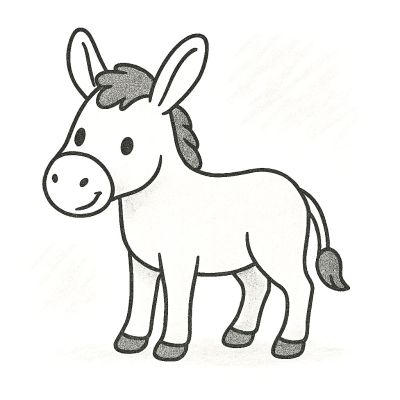 Сладко магаренце – рисунка за принтиране и оцветяване