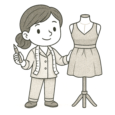 Млада модна дизайнерка с манекен – рисунка за принтиране и оцветяване